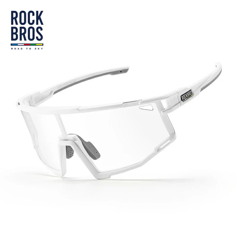 road bike goggles ROCKBROS HD Polarized Photochromic Cycling Glasses TR90 Frame-Road to