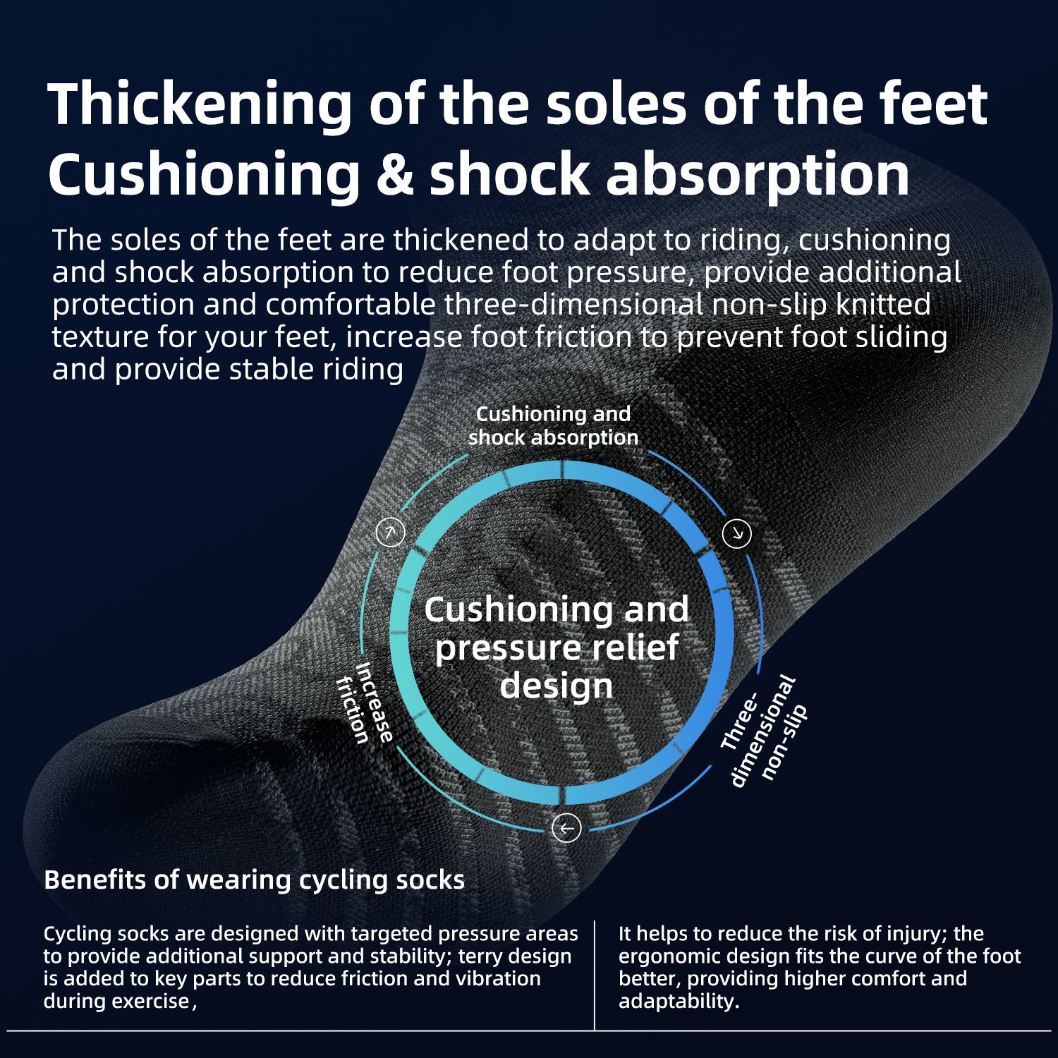 ROCKBROS Cloud Pattern Compression Socks for Men & Women |Road to Sky