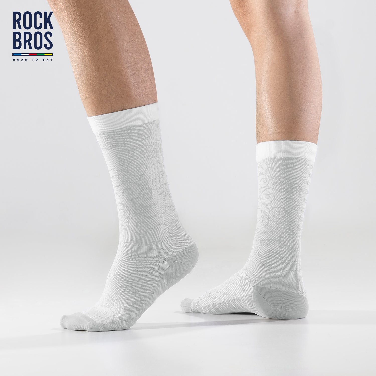 ROCKBROS Cloud Pattern Compression Socks for Men & Women |Road to Sky