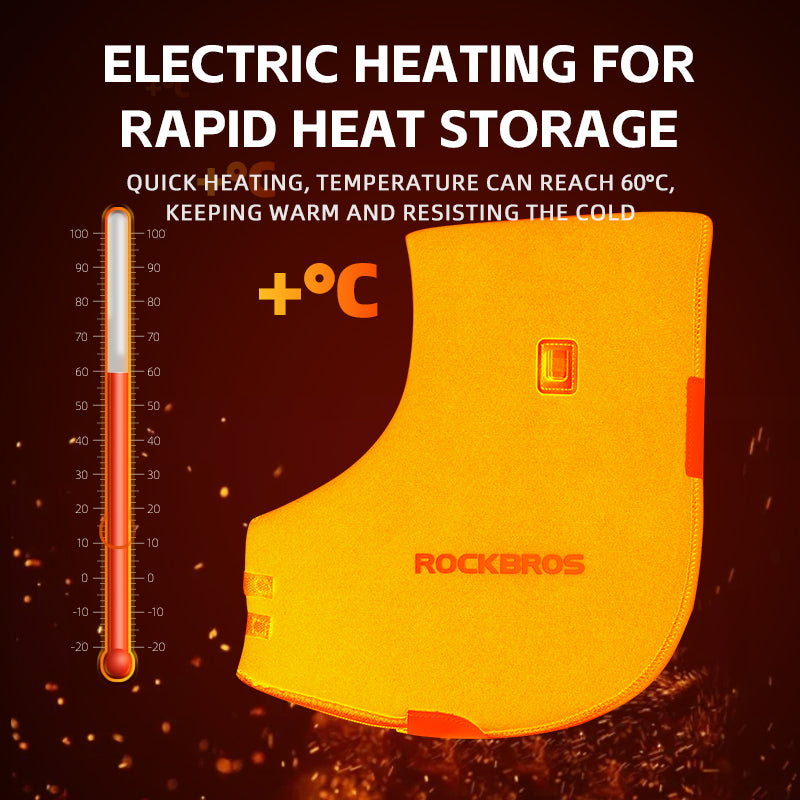 ROCKBROS USB Charging Heated Winter Handlebar Mittens for Winter Cycling