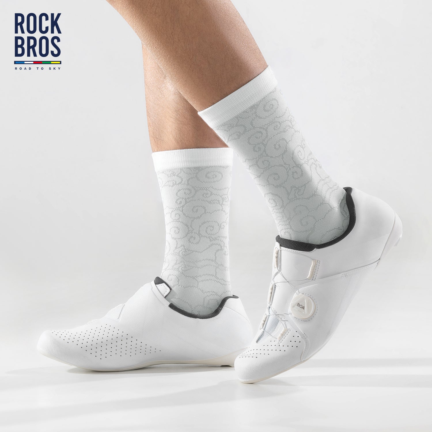 ROCKBROS Cloud Pattern Compression Socks for Men & Women |Road to Sky
