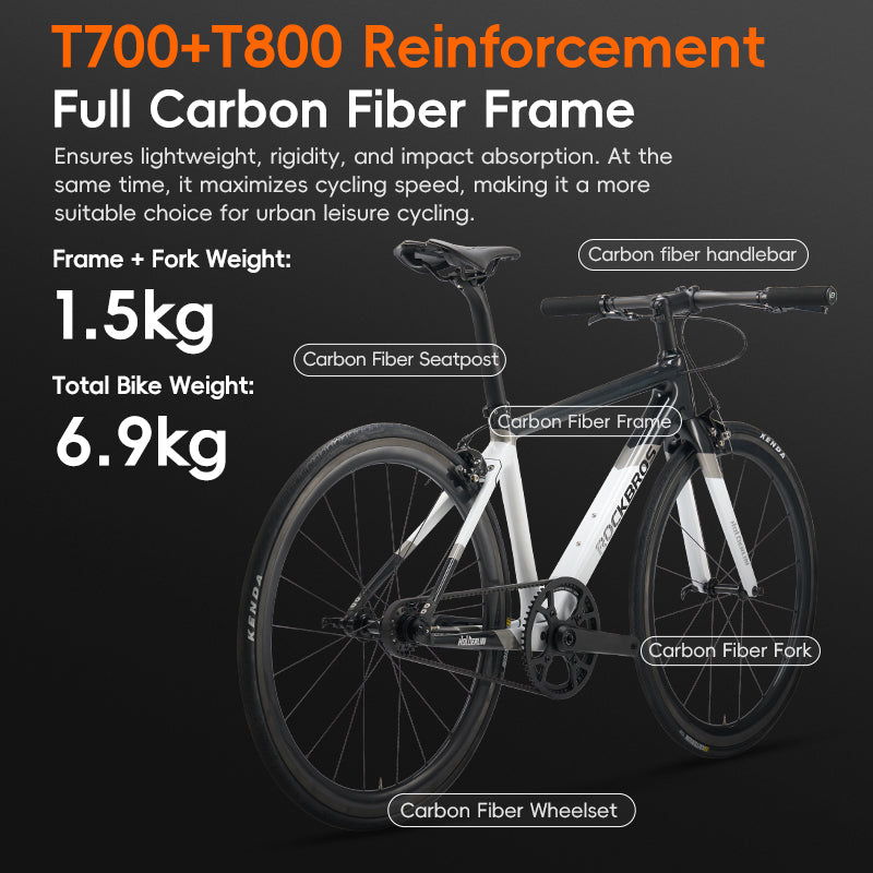 Hoelderlin - Carbon Fiber Flat-Bar Road Bike ¨C Grey Dark Blue