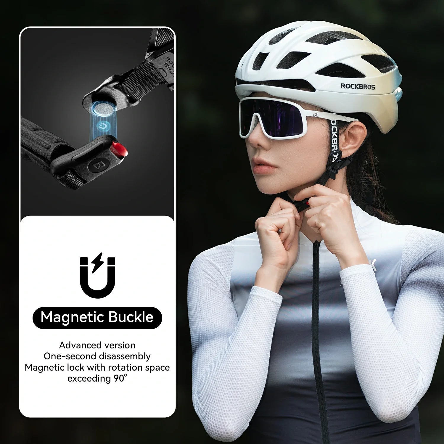 Cycling Helmet Bionic Support Antibacterial Liner Adjustable Fit