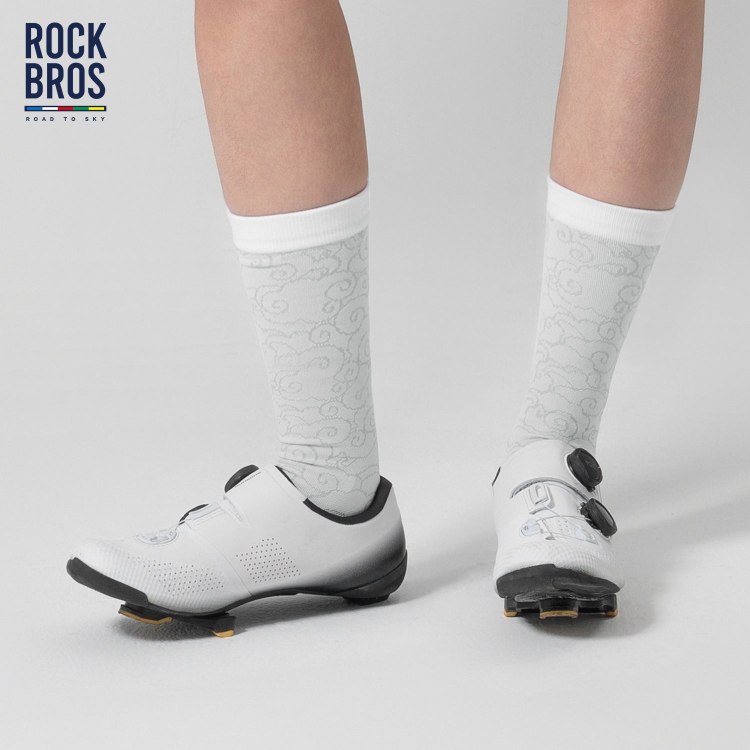 ROCKBROS Cloud Pattern Compression Socks for Men & Women |Road to Sky