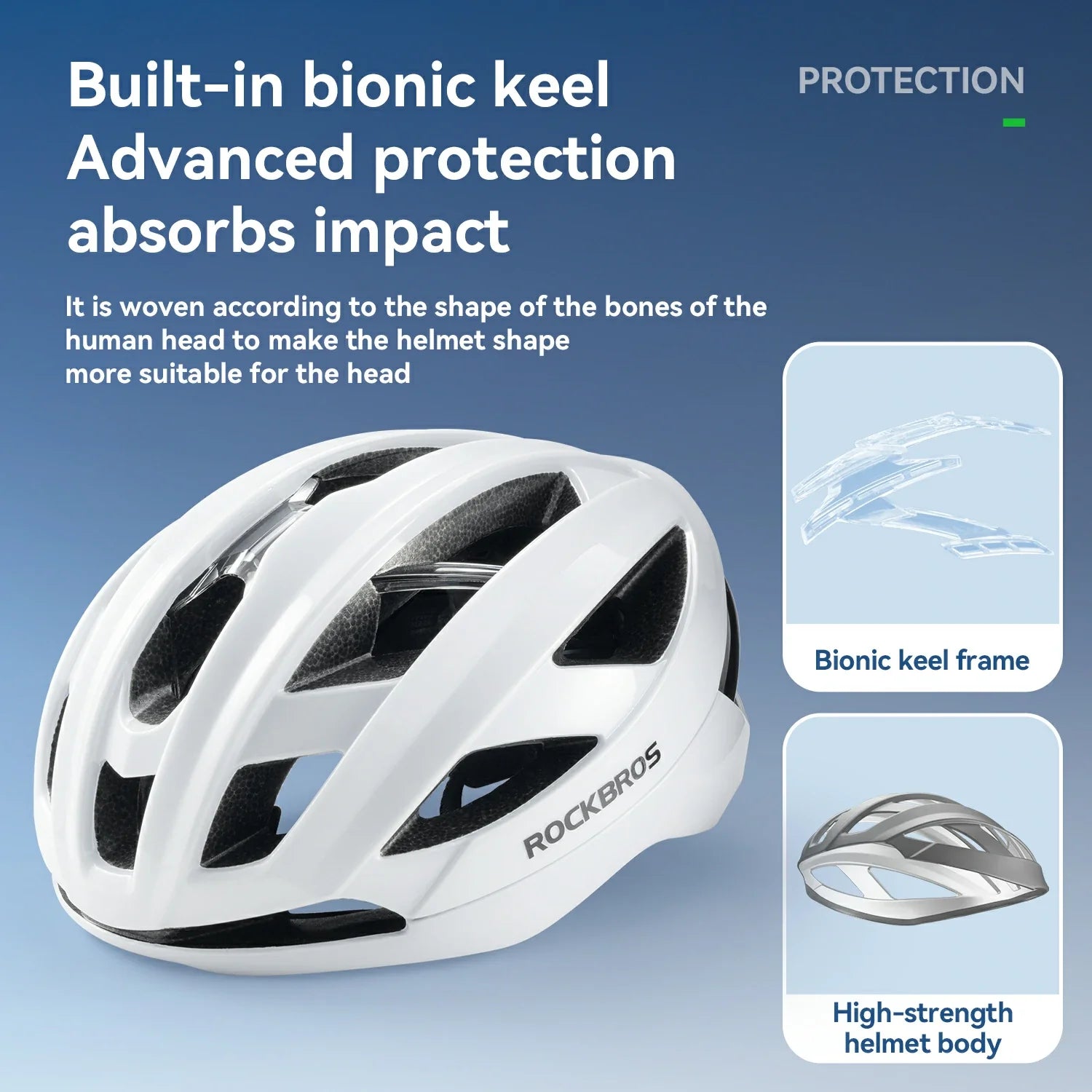 Cycling Helmet Bionic Support Antibacterial Liner Adjustable Fit