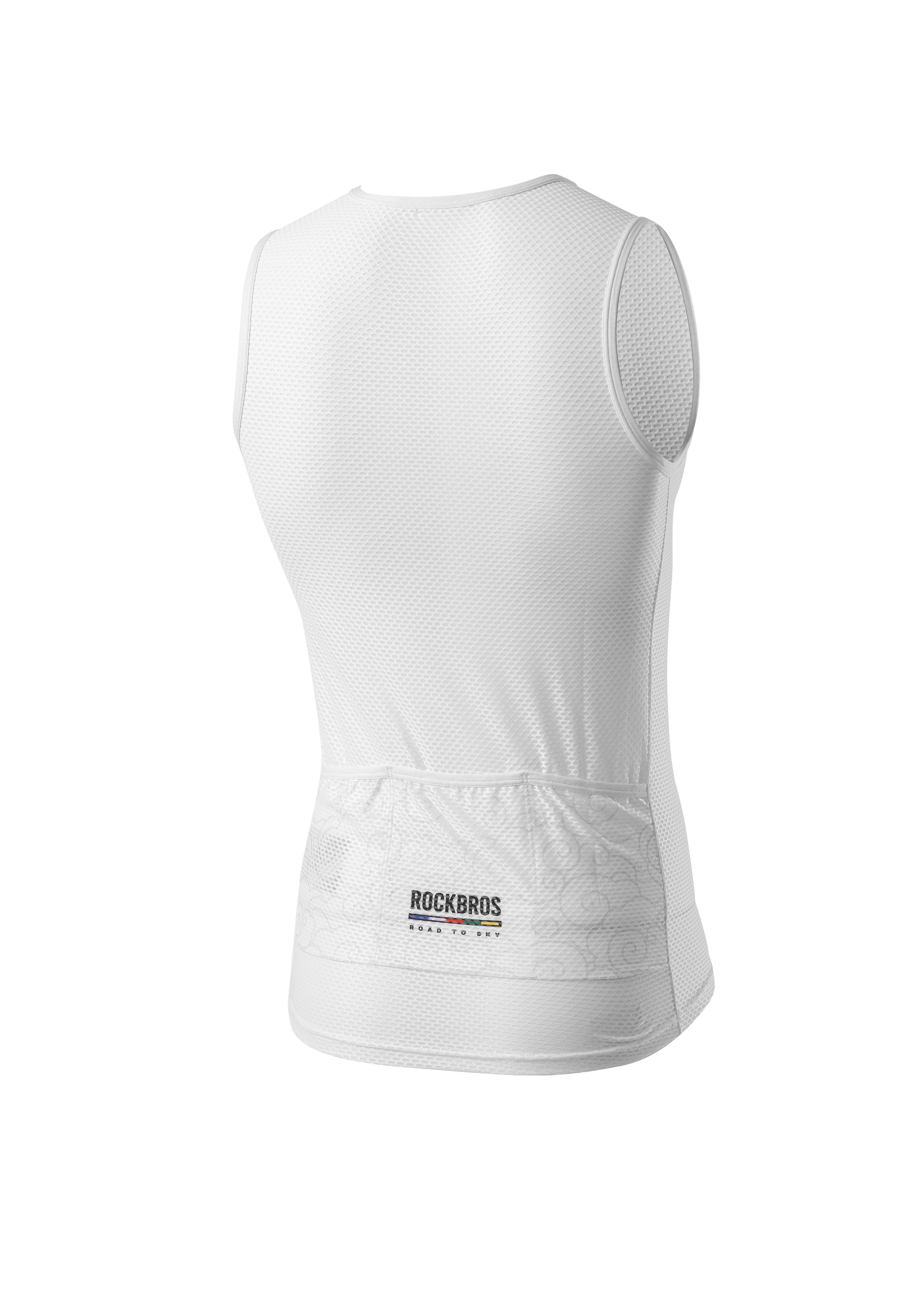 ROCKBROS Road-to-Sky Cycling Sleeveless Base Layer #Color_White