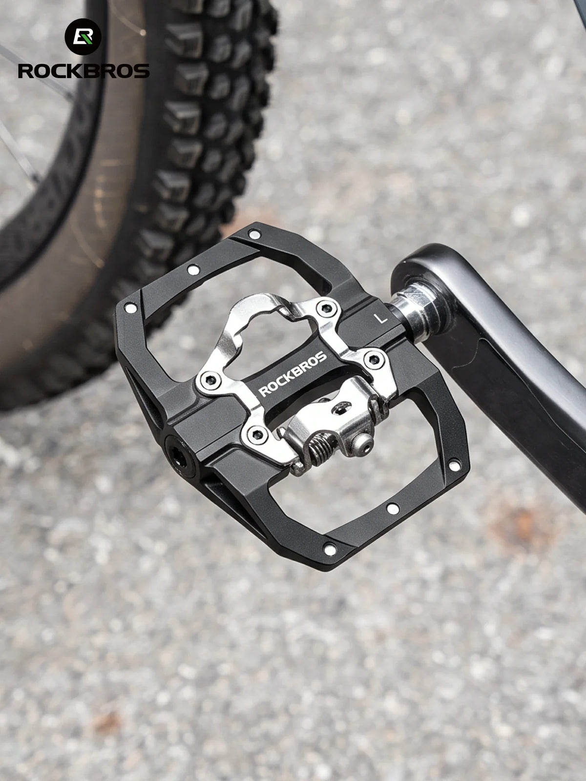 Side view of the dual-sided bike pedal