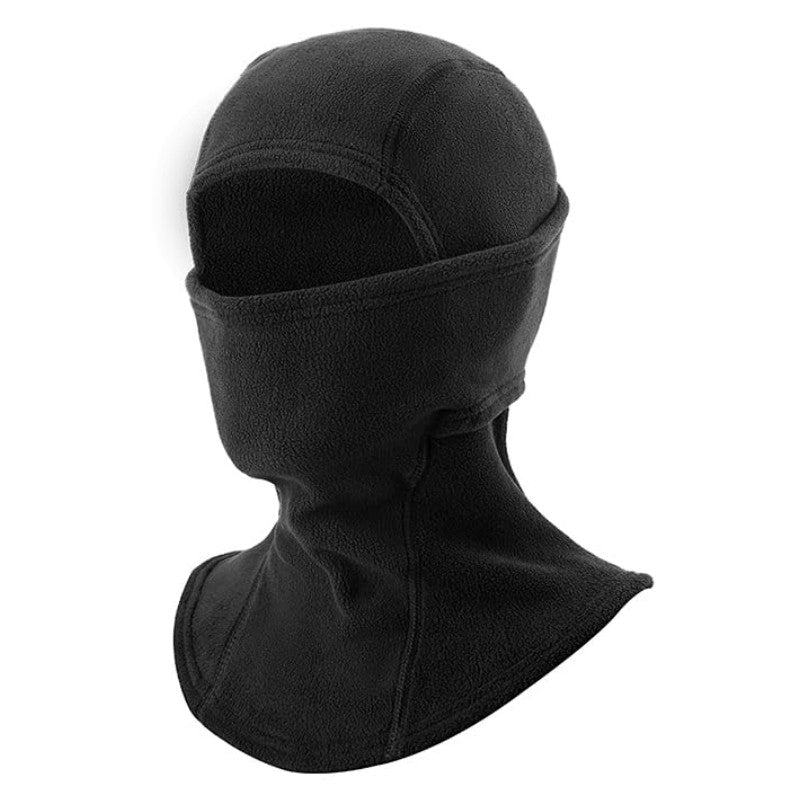 balaclava for snowboarding with helmet ROCKBROS Winter Windproof Thermal Fleece Balaclava Ski Mask for Men Women, Black