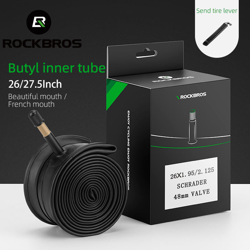 26'/27.5'X1.95/2.125 Mountain Bike Inner Tube 48mm Presta/Schrader Valve High Self Sealing Butyl Rubber