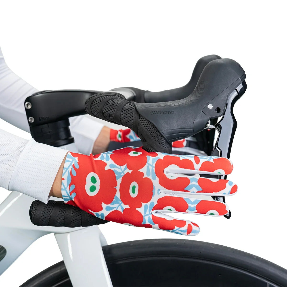 Palm side of the non-slip cycling gloves #Color_Red