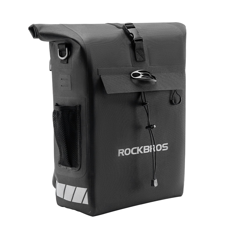 Waterproof Bike Rack Bag 18L Adjustable Backpack Straps