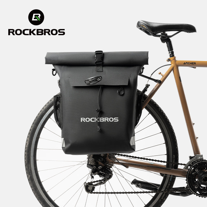 Waterproof Bike Rack Bag 18L Adjustable Backpack Straps