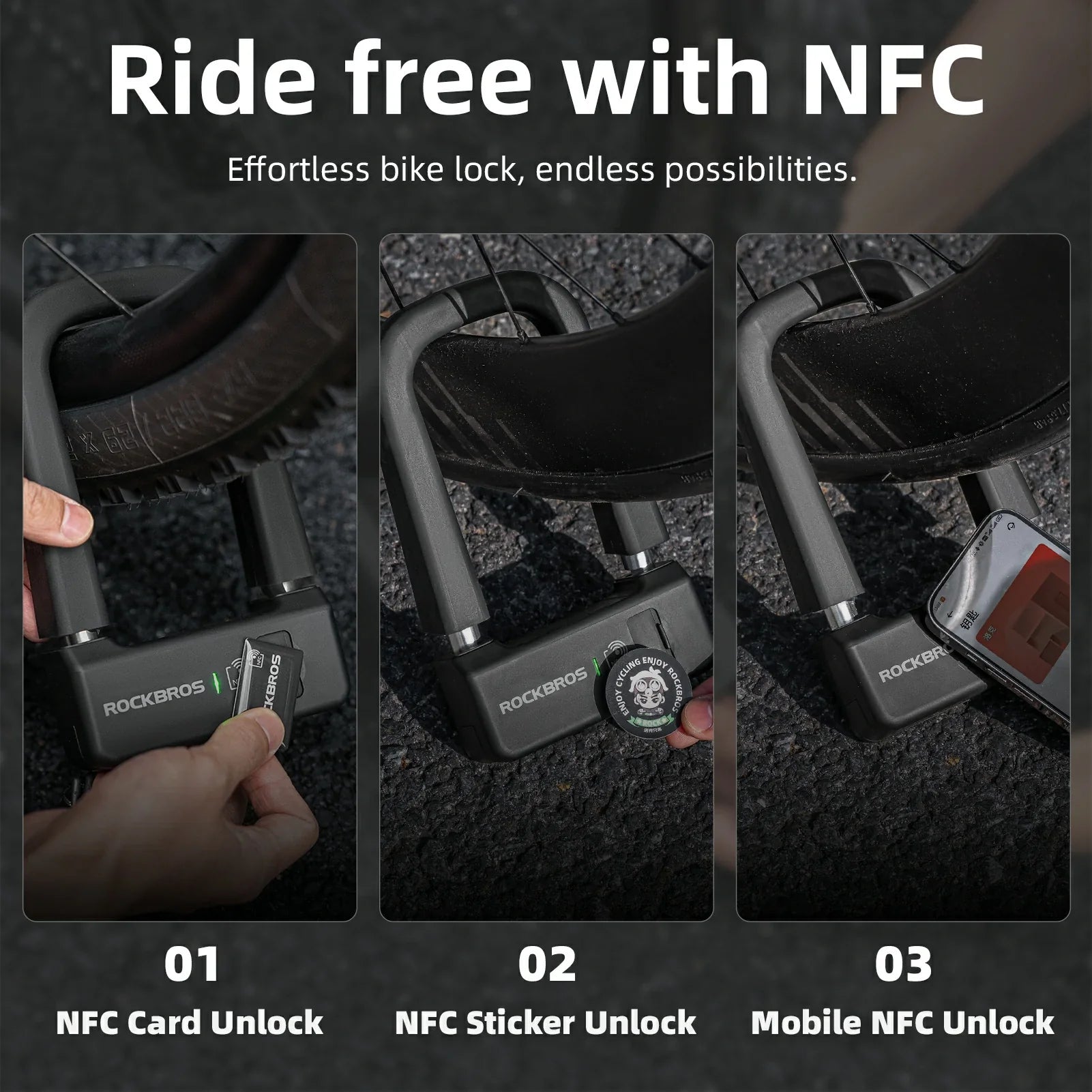 ROCKBROS NFC Smart Bike U Lock