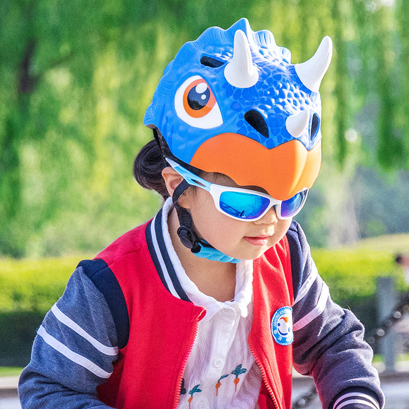 ROCKBROS Kids Cartoon Dinosaur Helmet Adjustable Lightweight