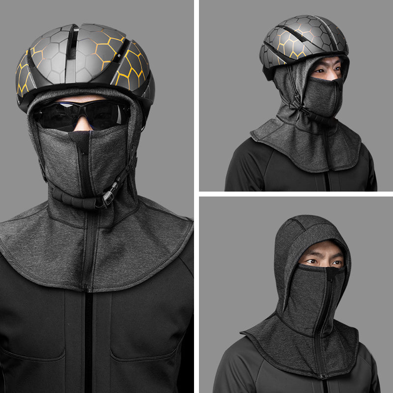 ROCKBROS Fleece-Lined Warmth Windproof Balaclava Ski Mask Reflective Logo