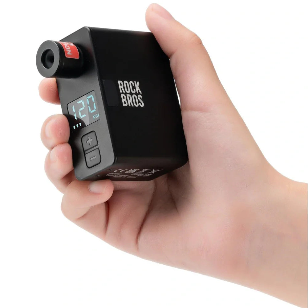 Pompa Tascabile Portatile ROCKBROS Con Cricchetto 120PSI AV/FV Pompa Per Pneumatici Ultraleggera In Lega Di Alluminio Gonfiatore Pompa Per Pneumatici Da Ciclismo - Foto 12