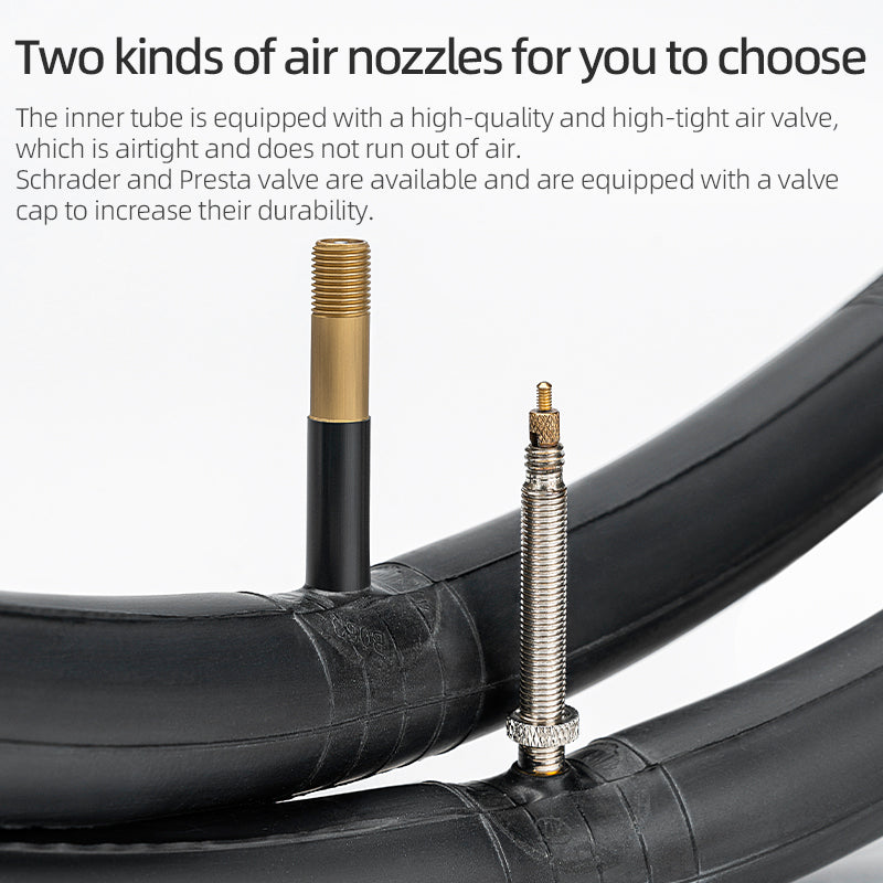 700X23/25/28/35C Road Bike Inner Tube 48mm Presta/Schrader Valve High Self Sealing Butyl Rubber