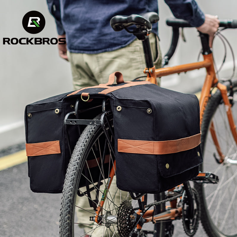 Bike Pannier Bag with Shoulder Strap for Various Bikes 27L Expandable