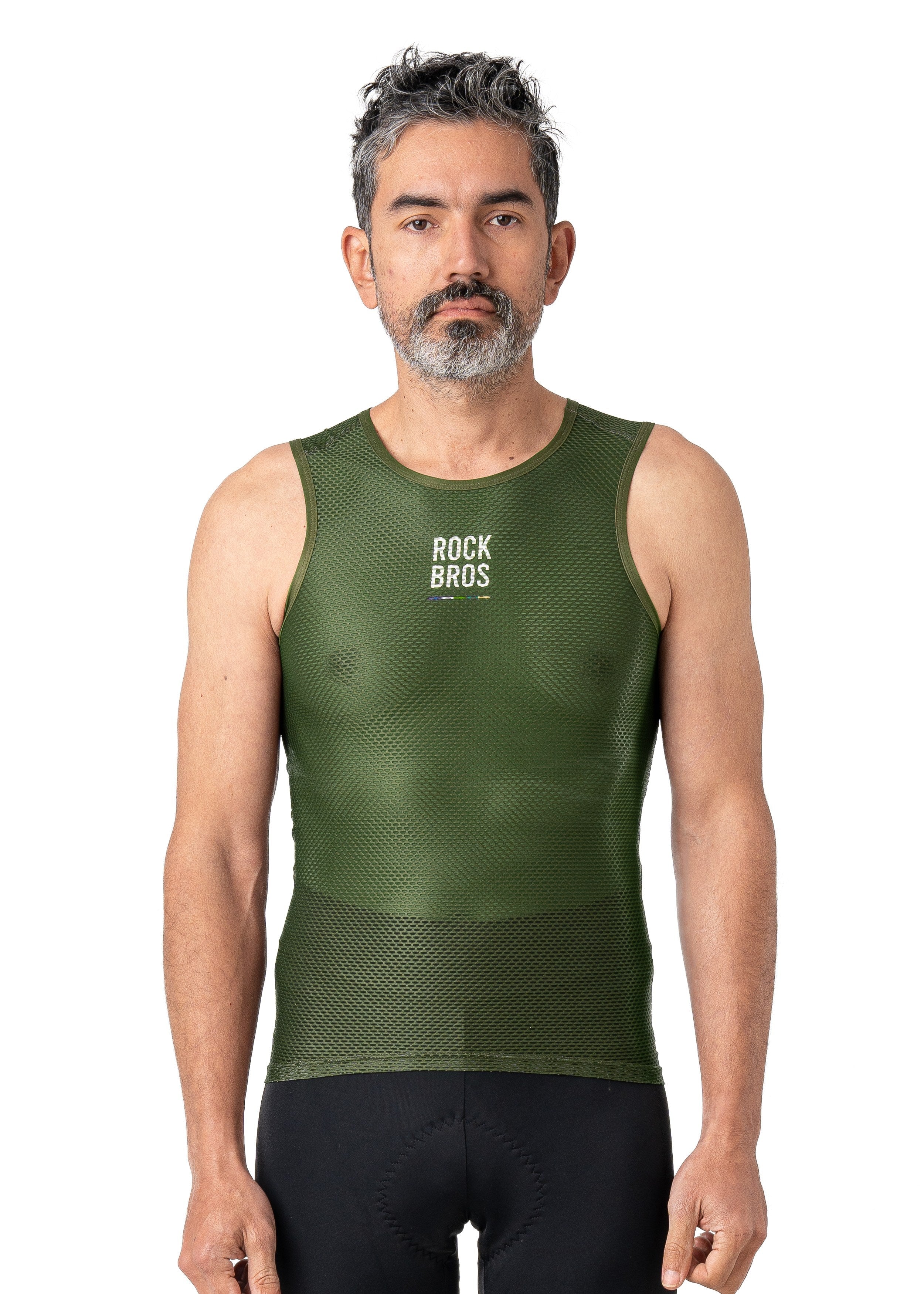 ROCKBROS Road-to-Sky Cycling Sleeveless Base Layer #Color_Army Green