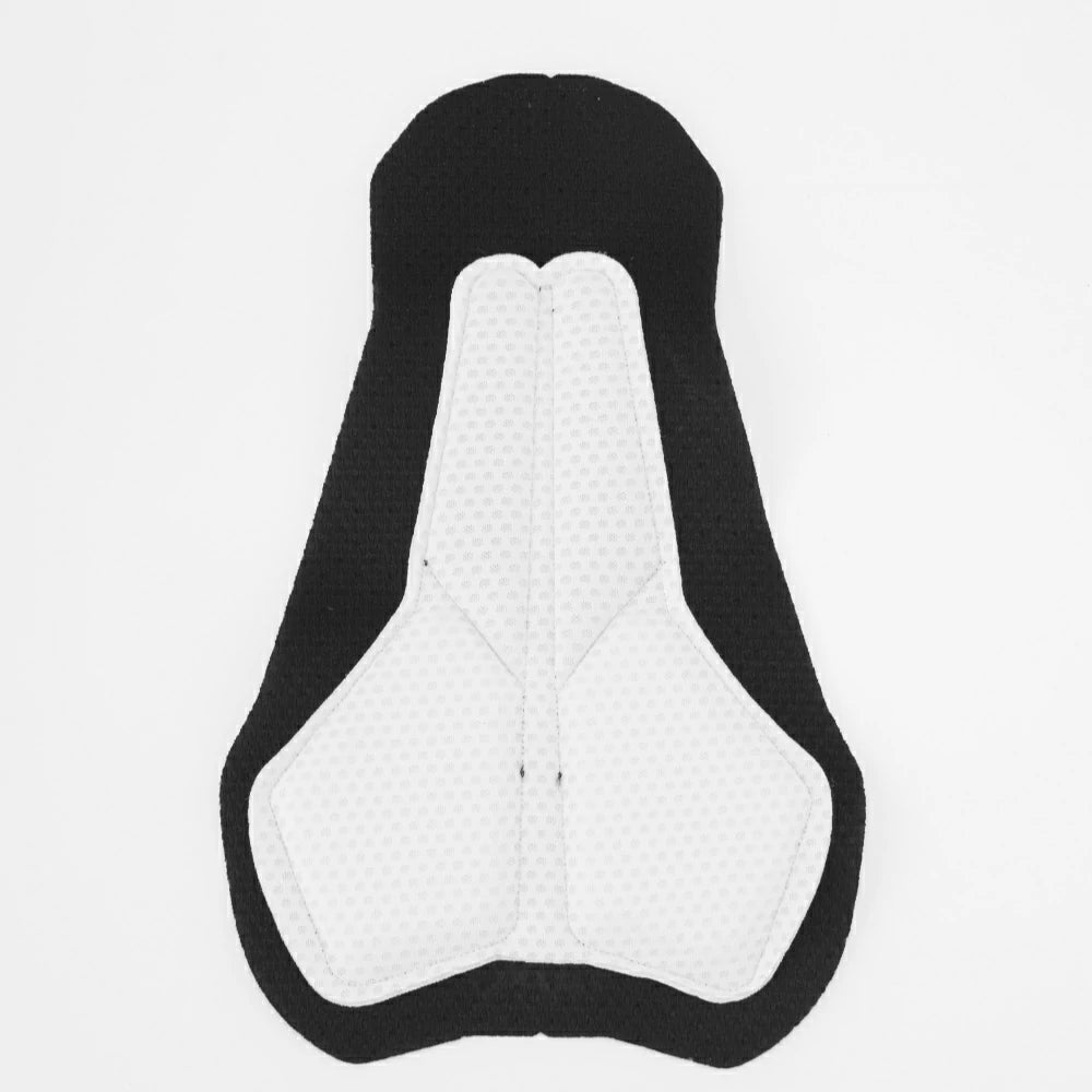 A pad with a black outer fabric border and a white textured honeycomb inner insert, shown flat against a white background.