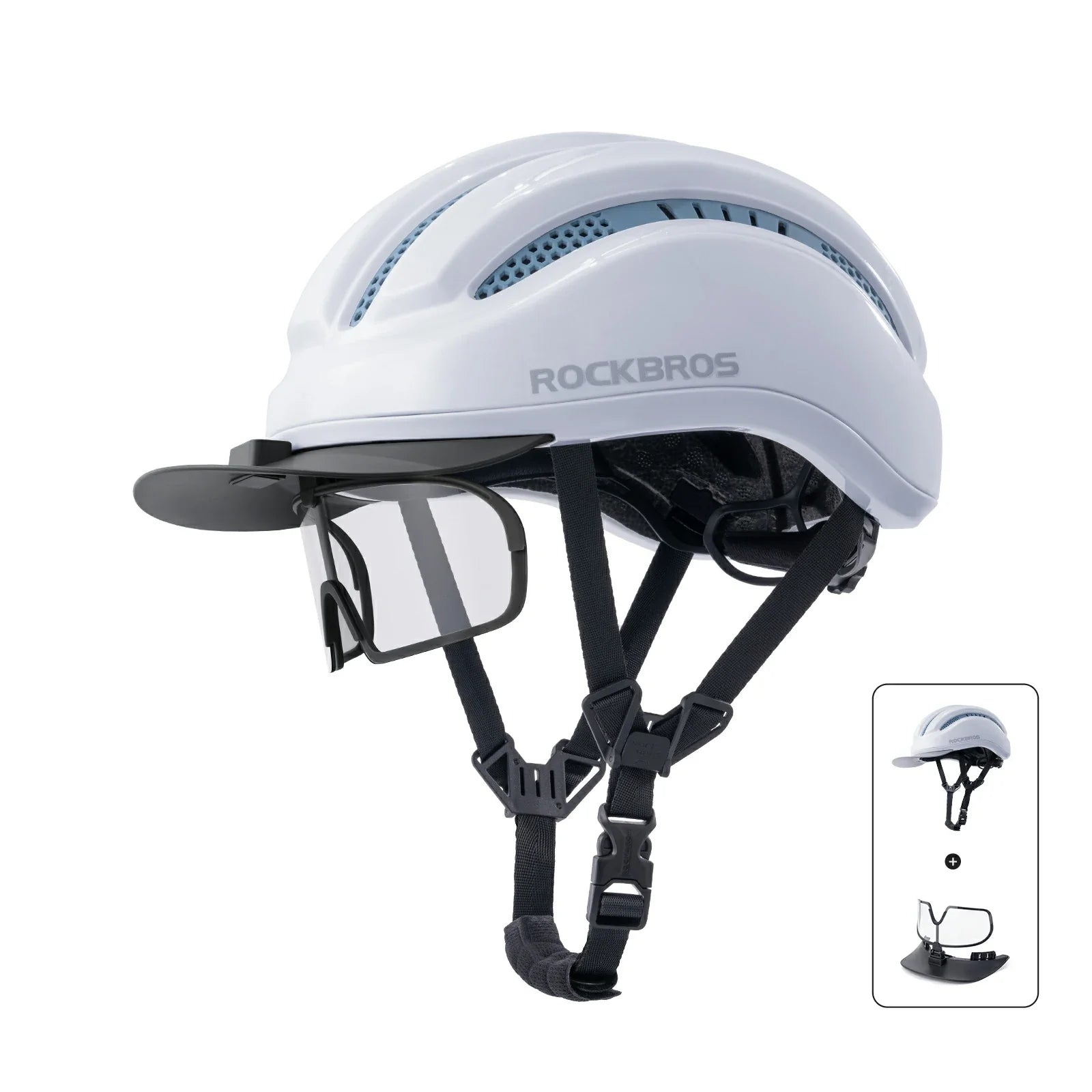 best road bike helmet with visor Bike Cycling Helmet with Magnetic Visor, Black