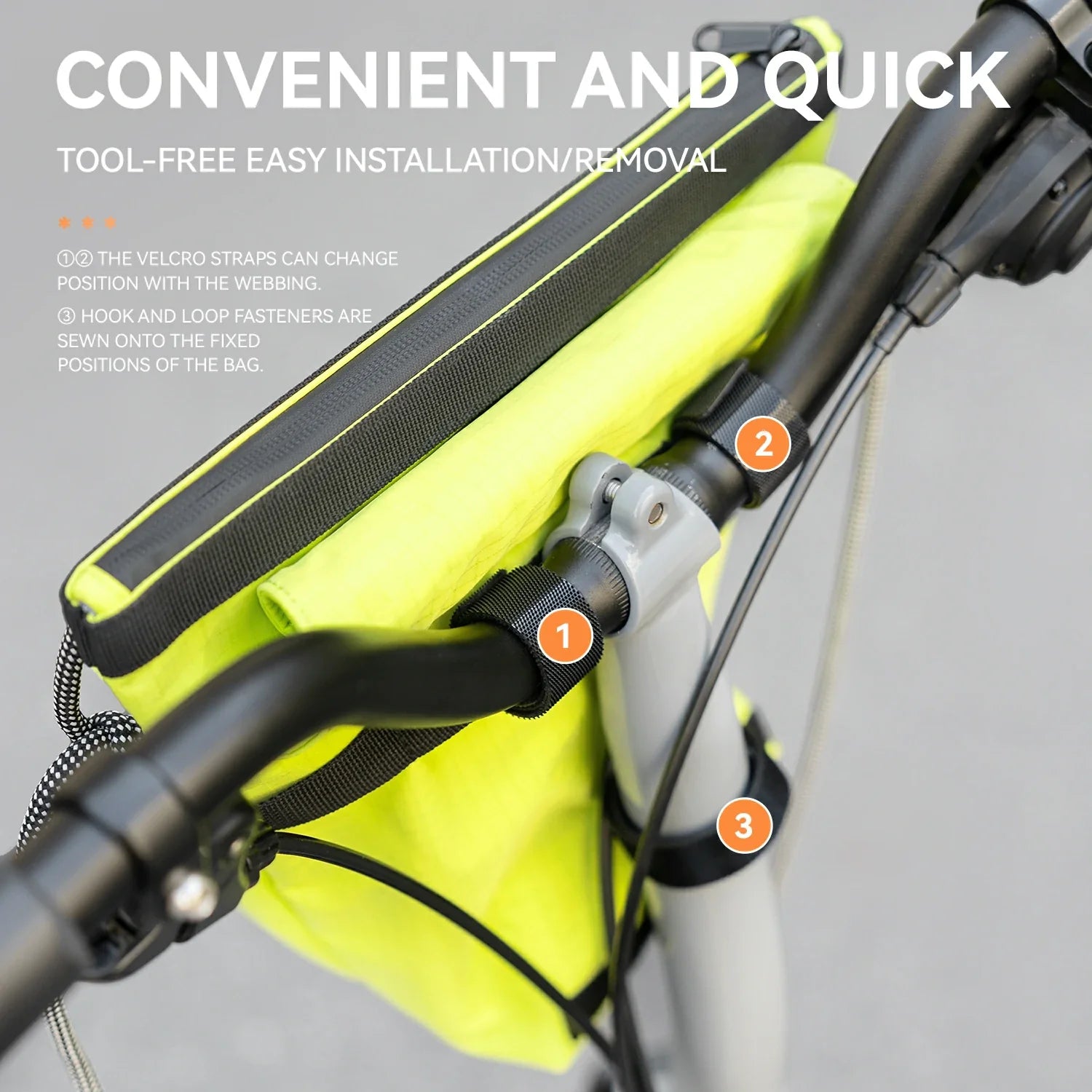 Convertible Bike Front Bag Crossbody Bag– Expandable Nylon Handlebar