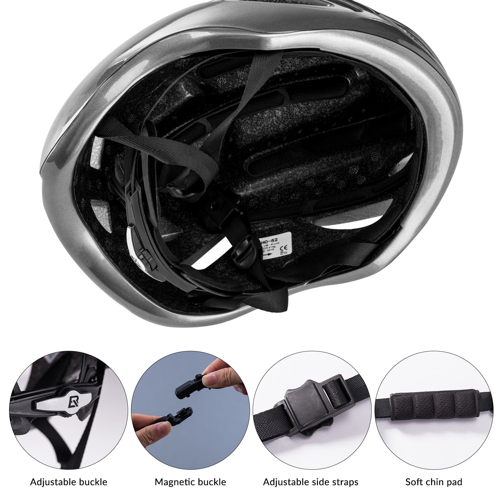 ROCKBROS Road Aero Bike Helmet for Adults TT Triathlon Helmet for Cycling