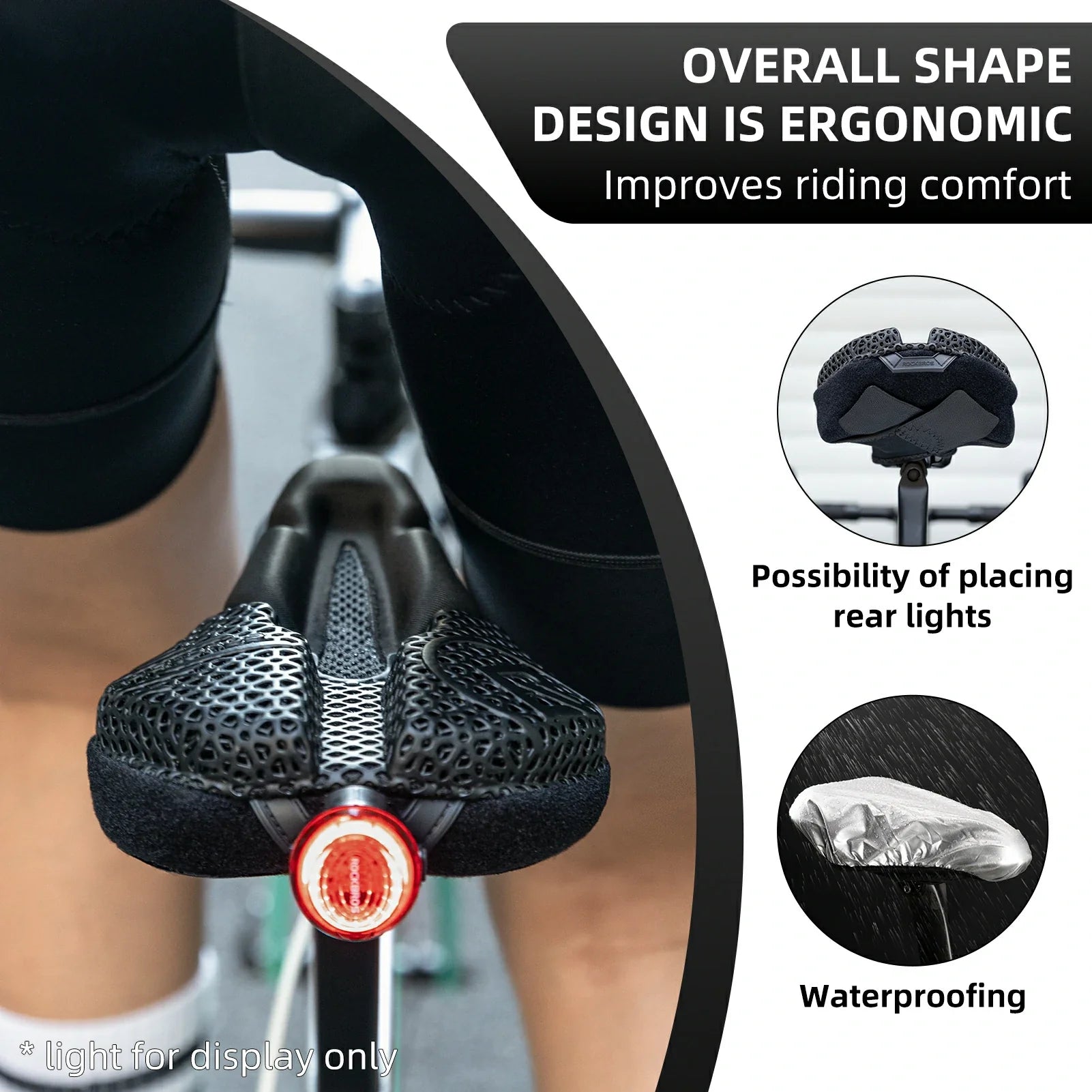 ROCKBROS 3D Printing Cushion Bike Seat Cover