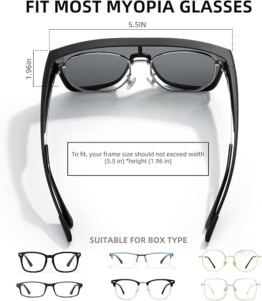 ROCKBROS Polarized Fit Over Glasses Sunglasses UV400 Wrap Around for Men Women - ROCKBROS