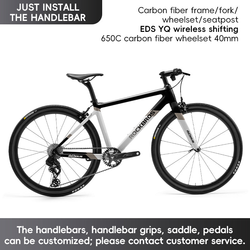 Hoelderlin - Carbon Fiber Flat-Bar Road Bike ¨C Grey Dark Blue