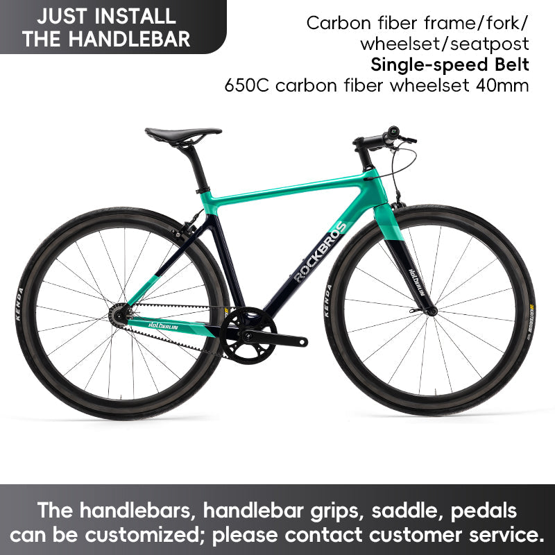 Hoelderlin - Carbon Fiber Flat-Bar Road Bike ¨C Grey Dark Blue