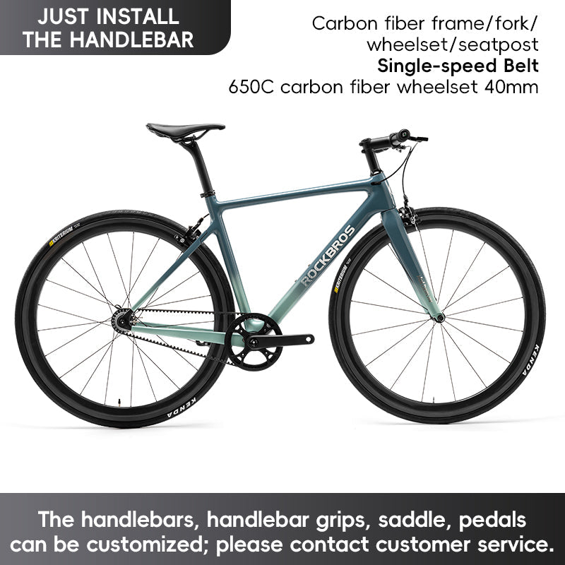 Hoelderlin - Carbon Fiber Flat-Bar Road Bike ¨C Green Black