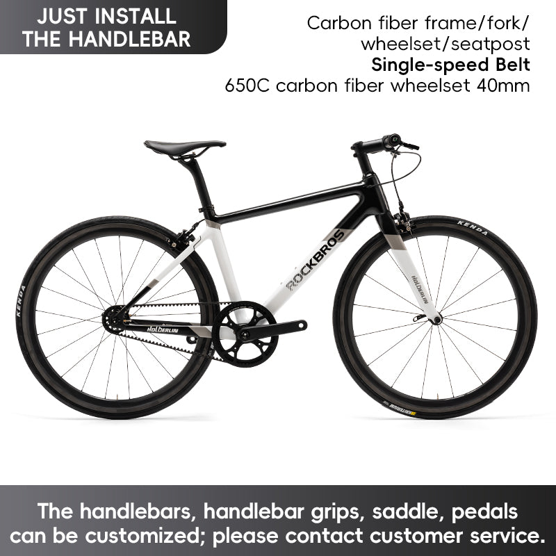 Hoelderlin - Carbon Fiber Flat-Bar Road Bike ¨C Grey Dark Blue
