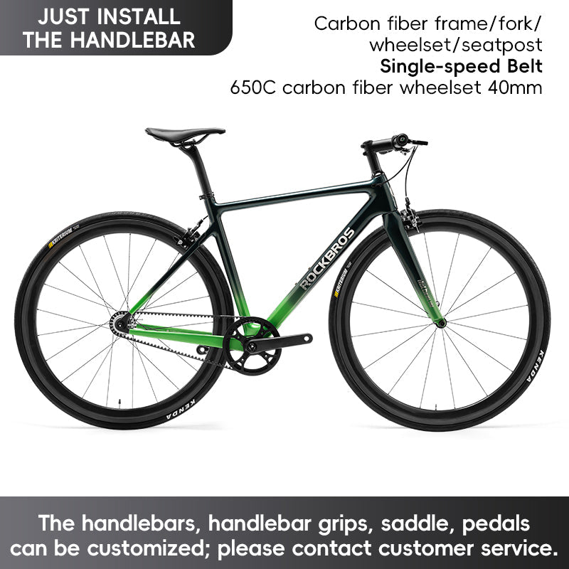 Hoelderlin - Carbon Fiber Flat-Bar Road Bike ¨C Green Black