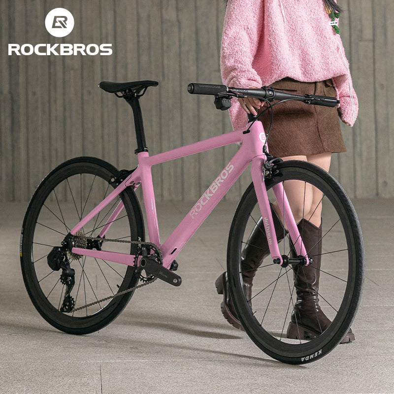 Hoelderlin - Carbon Fiber Flat-Bar Road Bike ¨C Pink/White