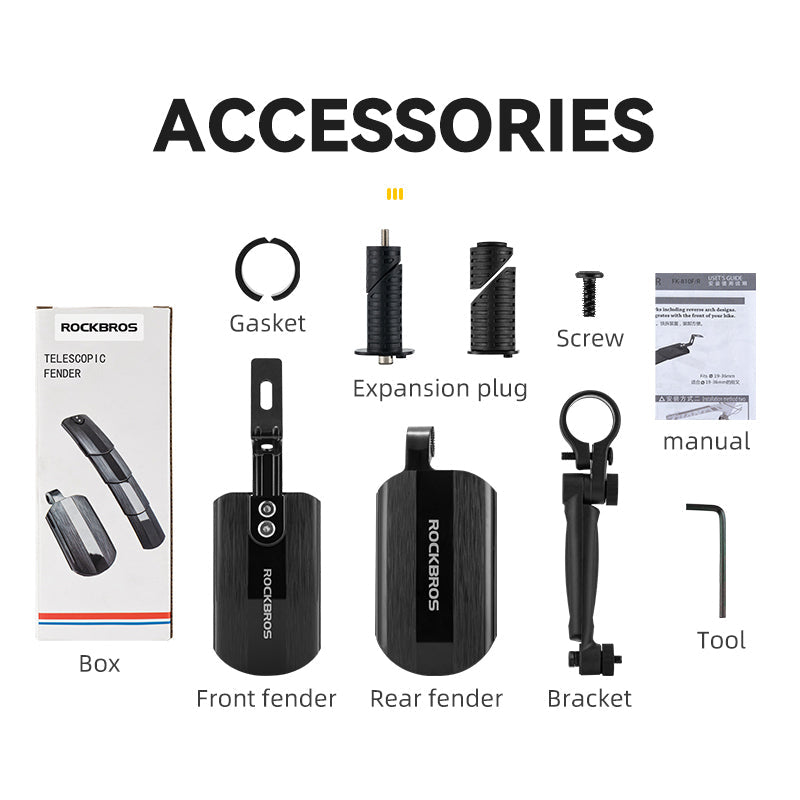 Adjustable Rear Front Fender Mudguard Road Mountain