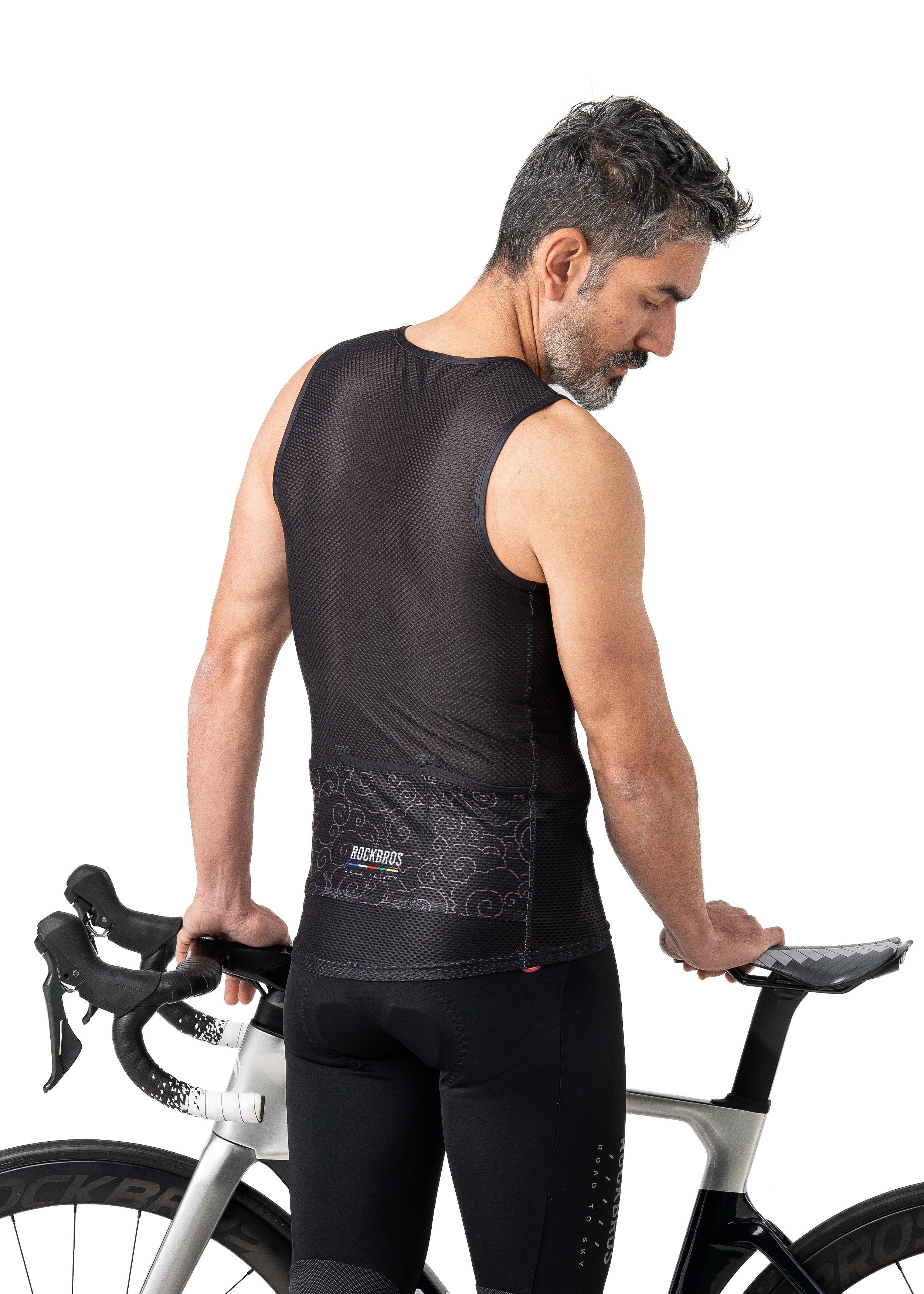 ROCKBROS Road-to-Sky Cycling Sleeveless Base Layer #Color_Black