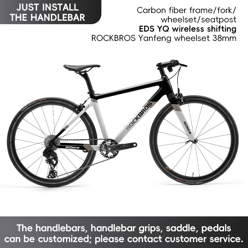 Hoelderlin - Carbon Fiber Flat-Bar Road Bike ¨C Grey Dark Blue