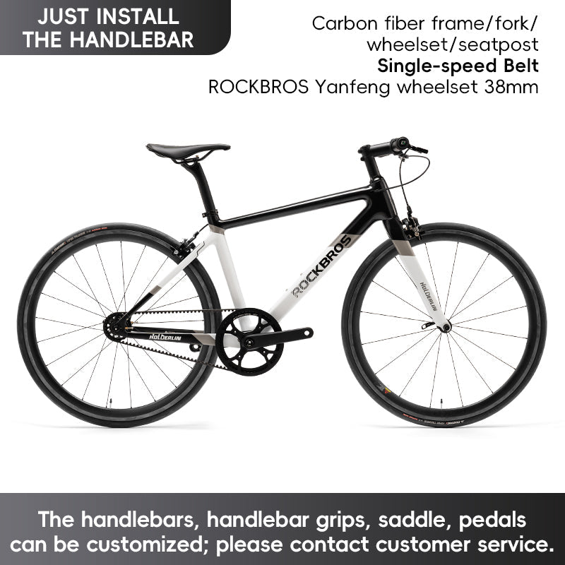 Hoelderlin - Carbon Fiber Flat-Bar Road Bike ¨C Grey Dark Blue