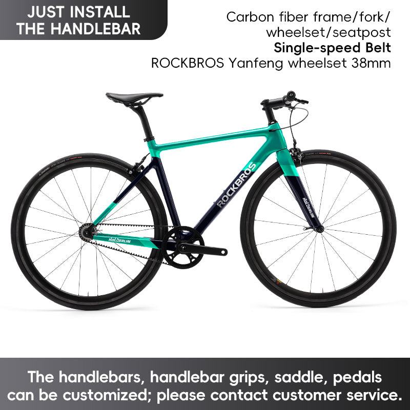 Hoelderlin - Carbon Fiber Flat-Bar Road Bike ¨C Grey Dark Blue