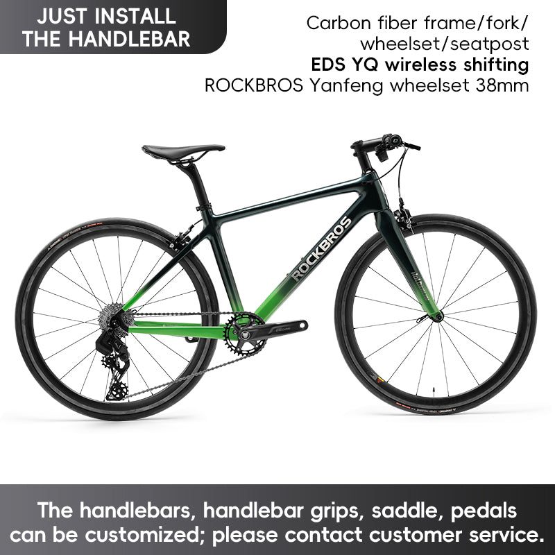 Hoelderlin - Carbon Fiber Flat-Bar Road Bike ¨C Green Black
