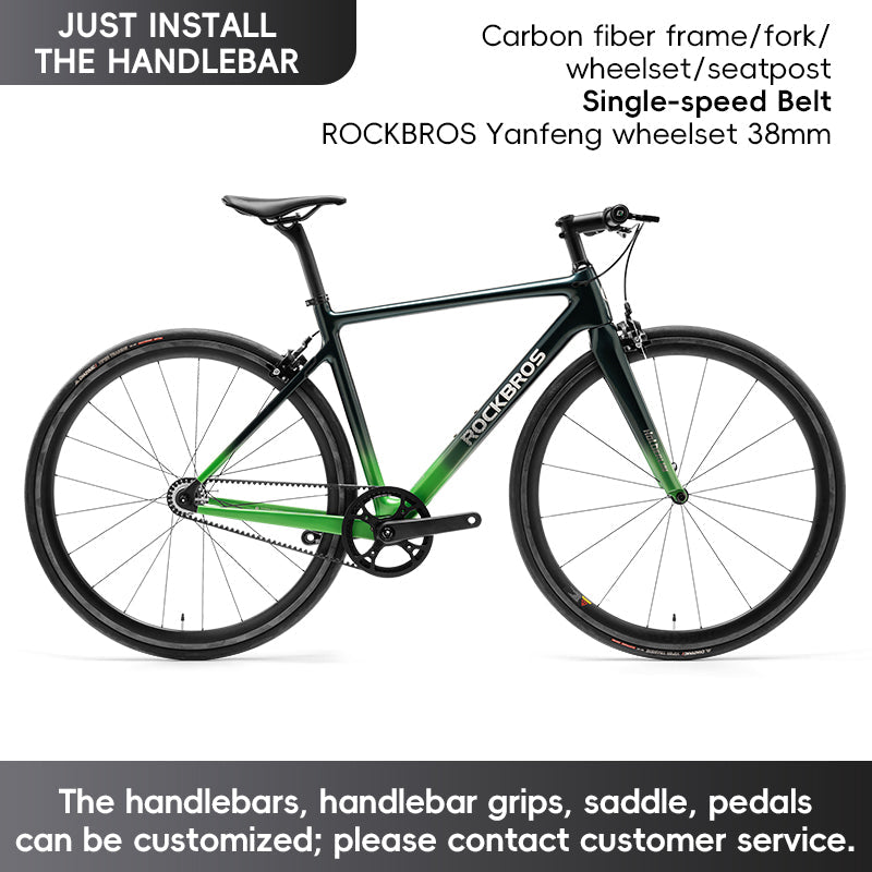 Hoelderlin - Carbon Fiber Flat-Bar Road Bike ¨C Green Black