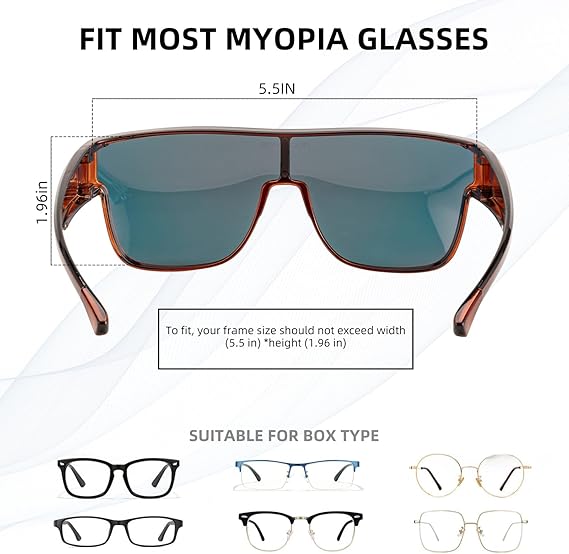 ROCKBROS Polarized Fit Over Glasses Sunglasses UV400 Wrap Around for Men Women - ROCKBROS