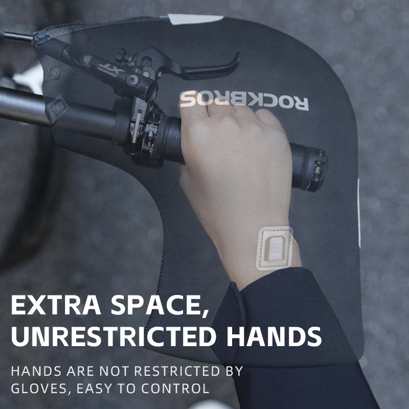 ROCKBROS USB Charging Heated Winter Handlebar Mittens for Winter Cycling