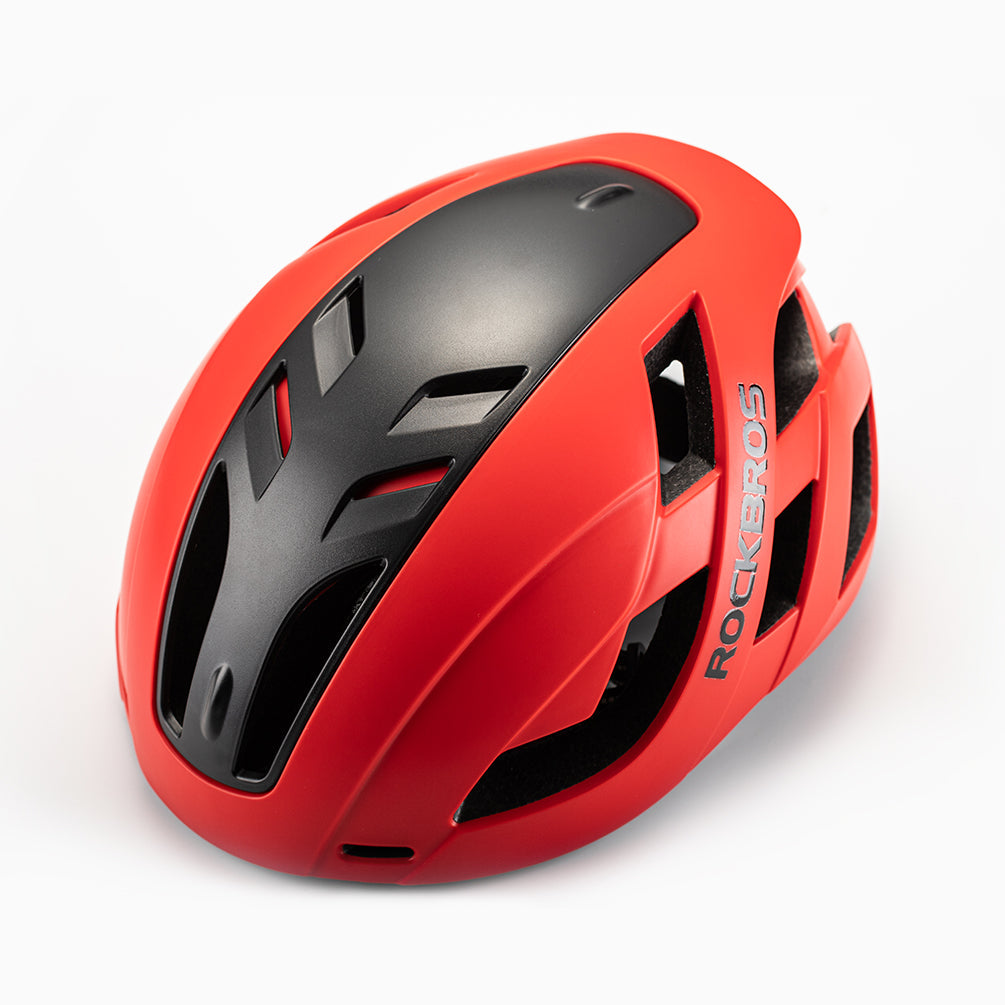 ROCKBROS Cycling MTB Road Bike Helmet Integrally Magnetic Cover Bicycle Helmet Red