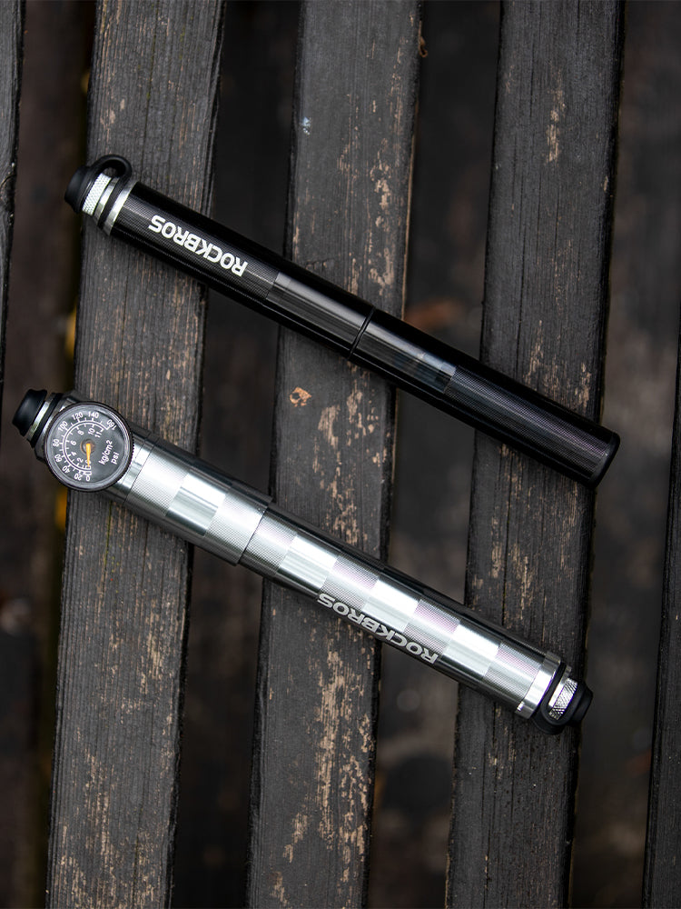 ROCKBROS Portable Ultralight Aluminum Bike Pump 160PSI Baromete Cycling Inflators