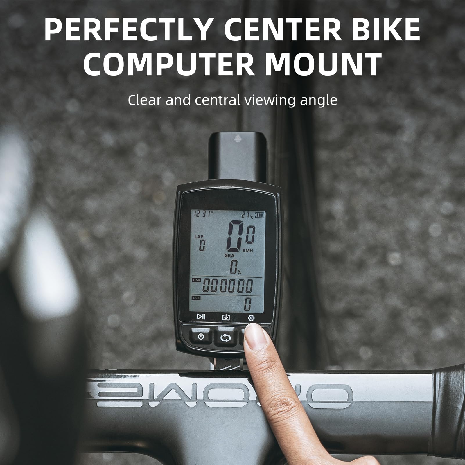 ROCKBROS Bike Aluminum Computer Mount compatible with Garmin, Wahoo, Bryton, and GoPro - ROCKBROS#color_Big Logo