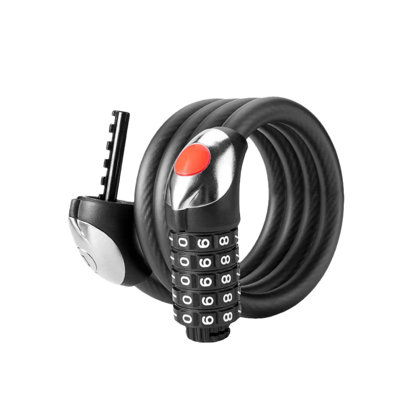 LED Security Cable Lock with Five-Digit Combination