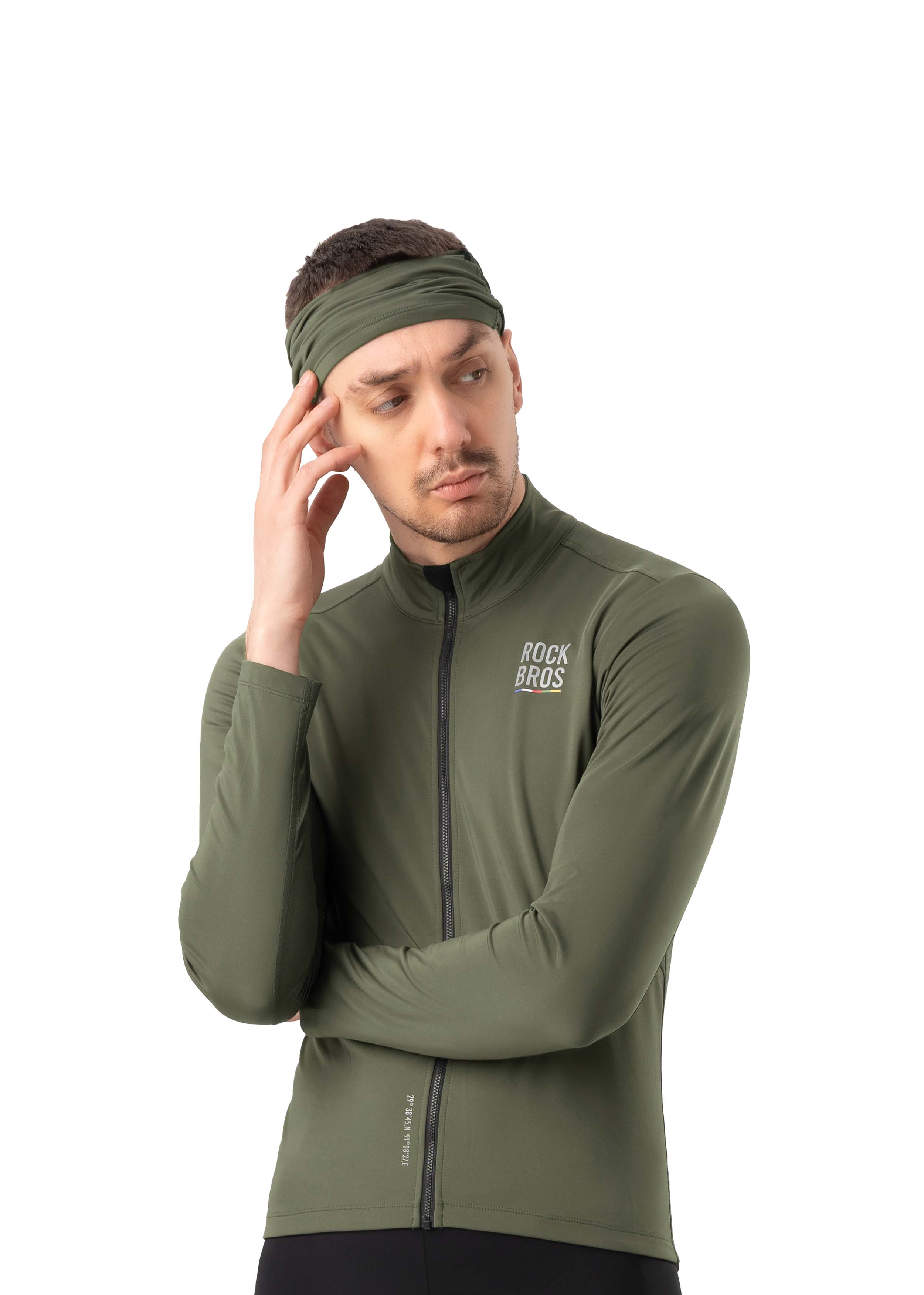 ROAD TO SKY Spring and Autumn Neck Bib Green