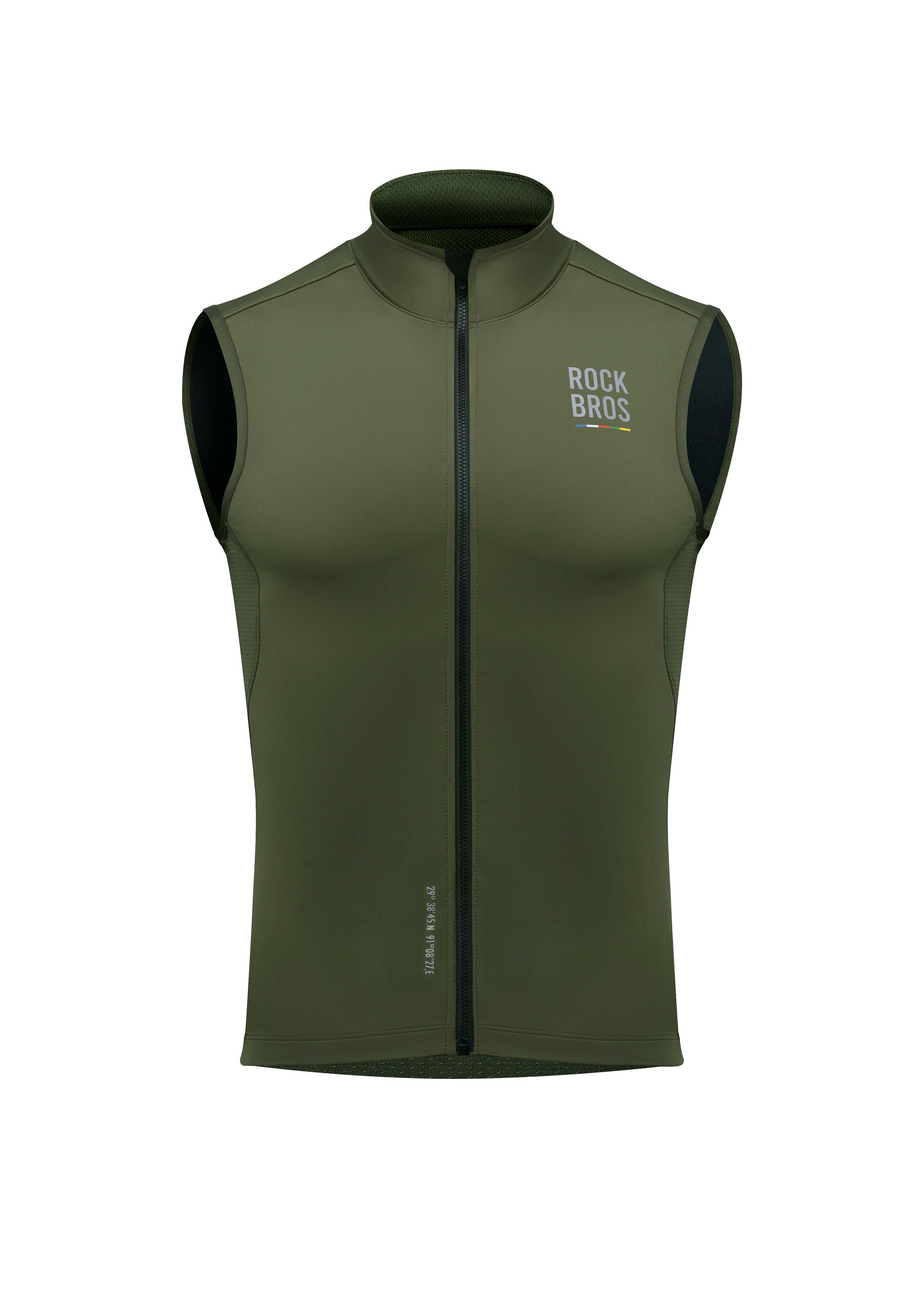 ROAD TO SKY Wind Proof Warm Vest Army Green